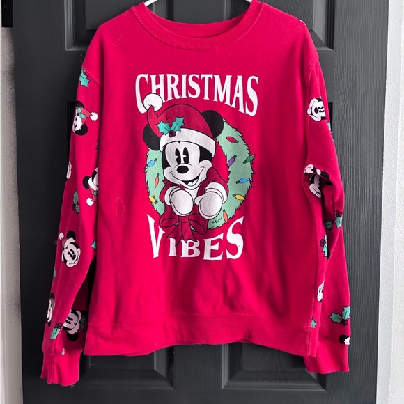 Disney Sweaters - Disney Red Mickey Mouse Sweatshirt